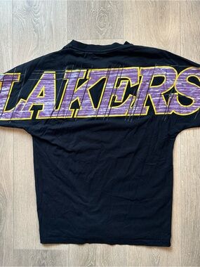 Vintage Los Angeles LA Lakers Oversized Black Graphic Tee Size XL